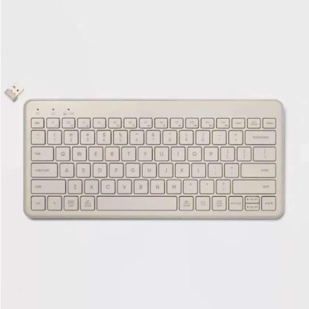 HeyDay Compact Wireless Keyboard Bluetooth 5.1 W/ Wireless USB Receiver